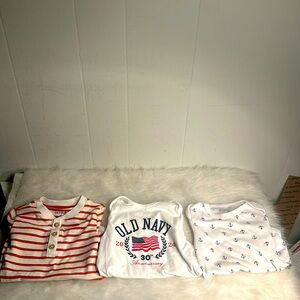 🖤5/$30🖤 Bundle 12-18 m onesies cat&jack old navy brands anchor pattern flag